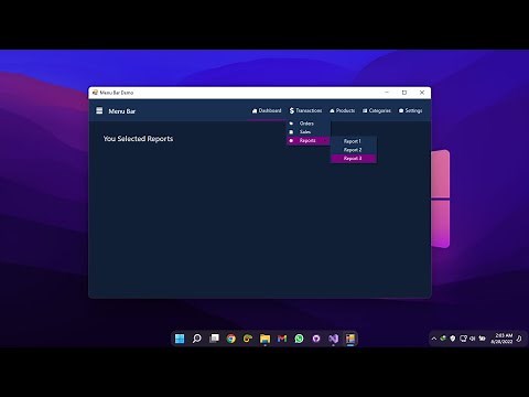 Modern Multi-level MenuBar For WinForms - Kimtoo MenuBar - C# VB.NET
