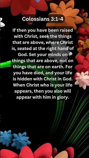 Journey of faith and spiritual growth | Colossians 3:1-4 Daily Bible Verse