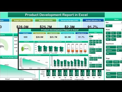 Product Development Report in Excel