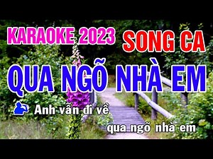 Qua Ngõ Nhà Em Karaoke Song Ca Nhạc Sống - Phối Mới Dễ Hát - Nhật Nguyễn