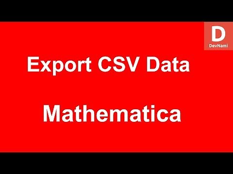 Mathematica Export CSV Data