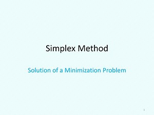 Simplex Method - SlideServe