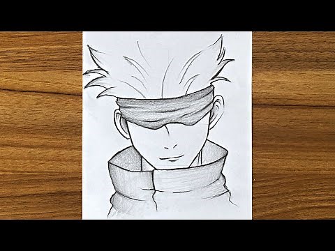 How to Draw GOJO SATORU - Jujutsu Kaisen || How to draw anime step by step || Easy anime drawing