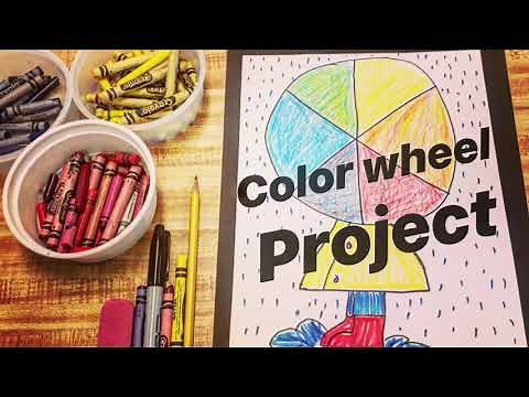 Color Wheel Art PROJECT - Step by Step TUTORIAL- Really EASY for kids or beginners #mrschuettesart