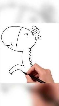 [Shorts] 🦒 How to draw a Giraffe | Step by step tutorial to draw Giraffe | Pencil to Palette