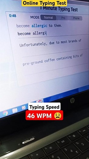 Typing Test Free | 46 WPM 😰 Speed | Online Typing Test #typing #typingtest #ARP_0101