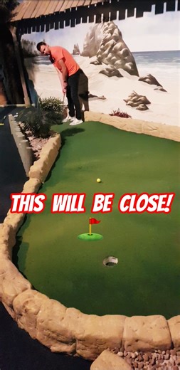 Possible hole in one? - Paradise Island Adventure Golf #adventuregolf #crazygolf #shorts #holeinone