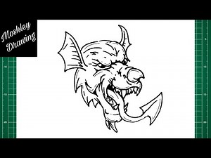How to Draw a Welsh Dragon Head