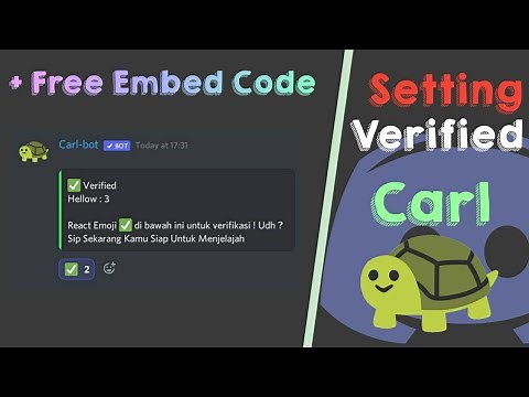 Cara membuat sistem verifikasi discord | Bot Carl | Tutorial Setup Bot Discord