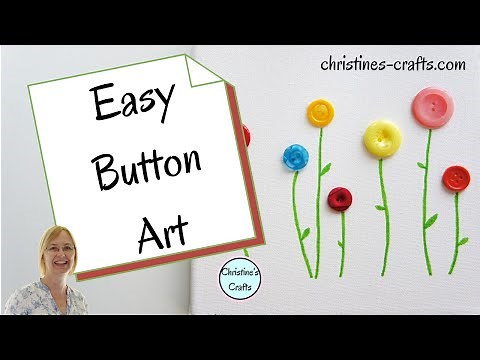 EASY CUTE BUTTON ART TUTORIAL FOR ADULTS AND KIDS - 5 Minute Craft Tutorial
