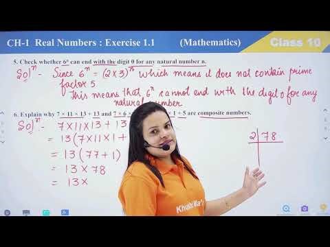 Class 10 Maths Chapter 1 Exercise 1.1 Question 5 and 6 | By Khushi Maam