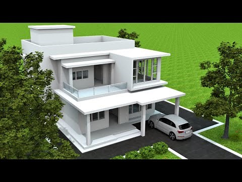 4 Bedroom Modern Duplex House Design With Floor Plan
