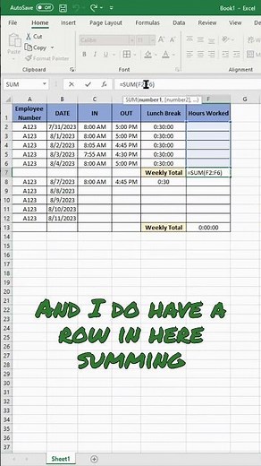 How to Make a Timesheet in Excel