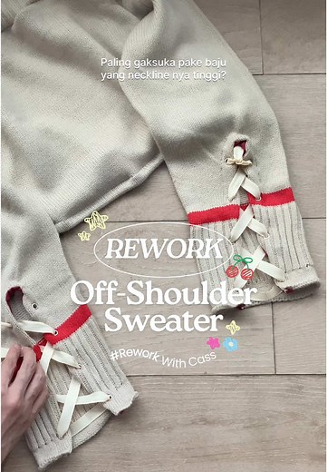 Rework Off-Shoulder Sweater Tutorial for DIY Fashion