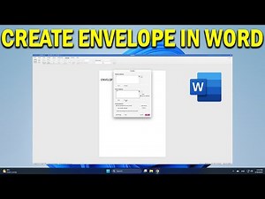 How To Create an Envelope in Microsoft Word - Quick Fix