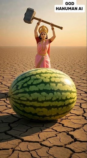 Goddess Durga vs Demoness 😱 Same Watermelon, Different Truth! #aishorts #maadurga