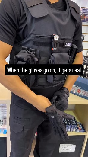 Because when they’re on, you’re in it for real. 🤜 What’s the first thing you gear up with before a shift? Wearing @firsttactical Slash & Flash Hard Knuckle Glove | Guardian Outfitters