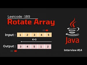 How to Rotate Array ( Leetcode : 189 ) | Java | Tamil