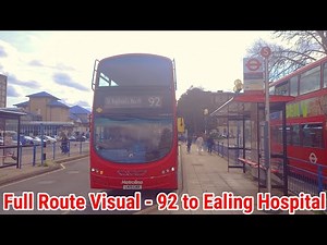 Full Route Visual | London Bus Route 92 - St Raphael's North to Ealing Hospital | (VWH2099) LK15CWX