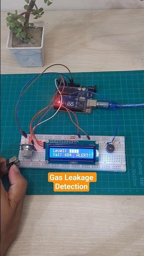 Gas Leakage Detection using Arduino Uno and MQ2 Gas Sensor