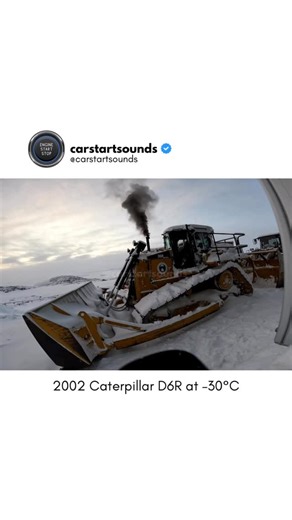 carstartsounds on Instagram: "2002 Caterpillar D6R – Antarctic Cold Start · Engine: 8.8L Caterpillar 3306 Turbo Diesel – Inline-6 · Power: ~185 HP · Transmission: Powershift · Drivetrain: Tracked · Weight: ~20,000 kg · Ambient Temperature: –30 °C (–22 °F) ——— About the vehicle: Started in Antarctica at around –30 °C, this early-2000s Caterpillar D6R showcases true cold-weather engineering. Designed for polar logistics and snow clearing, its large-displacement diesel and low-electronics setup ens