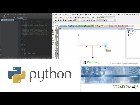 Structural Analysis of portal frames using Python and STAAD PRO
