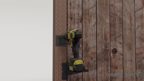 Heavy Duty Flat Gate Closer, Powder Coated, Self Closing Adjustable Gate Closer for Wood and Vinyl Gates, Works Great for Yard, Pool and Dog Gates, Outdoor Gate Spring – Made in USA