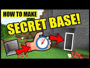 How To Make Secret Base Door With Buttons + Timer In Minecraft! (EASY)