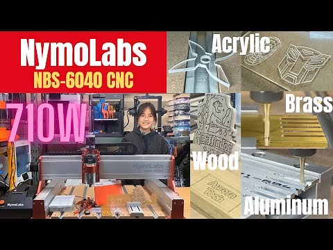 NymoLabs NBS-6040 CNC with 710W custom router, ER11 chuck, 2.8" offline controller touchscreen