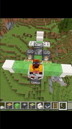 Minecraft Redstone Airplane Build Hacks | Working Airplane Tutorial#shorts #minecraft