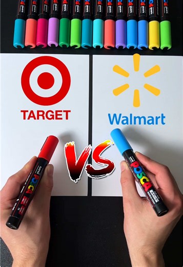 Drawing, But Target VS Walmart Art Supplies❗️#drawing #artsupplies #art #markers #tiktokartist