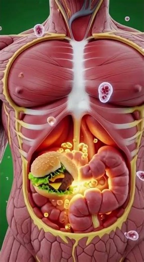 Hamburger Inside Us: An Anatomical 3D Journey #animation