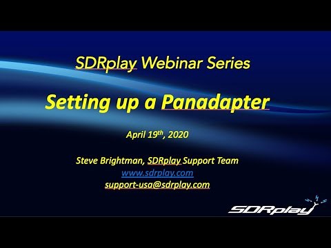 SDRplay Panadapter Webinar