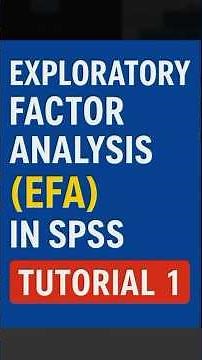 Exploratory Factor Analysis (EFA) in SPSS: Tutorial 1. #spss #dataanlysis #efa #exploratory