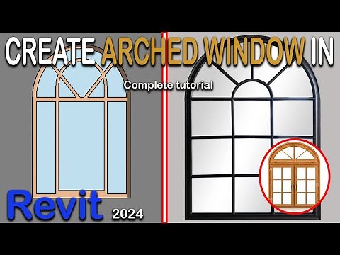 How to create an Arched window in Revit || Revit families