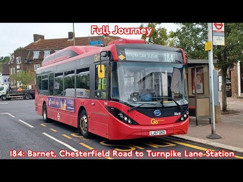 Full Journey on Route 184 | (SEe61) LJ67DKD - Barnet, Chesterfield Road to Turnpike Lane Station