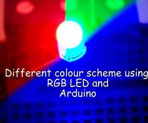 Five Different Colour Scheme Using RGB Led With Arduino