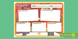 Puppet Show Writing Frame