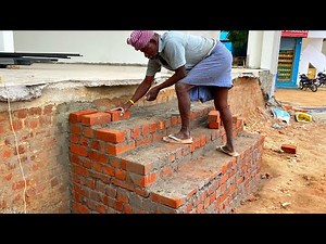 Technical Stairs Construction_Door Entrance BrickStairs Accurate Build For Building|Staircase Design