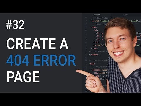 32: How to Create a 404 Page in HTML | Create a Custom 404 Page | Learn HTML & CSS | HTML Tutorial