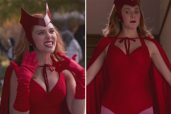WandaVision's Elizabeth Olsen leaves fans swooning in low-cut Halloween costume