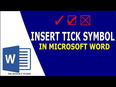 How to bring the Tick Symbol or Check Mark in MS Word ✓ | Insert the Tick Symbol in Microsoft Word