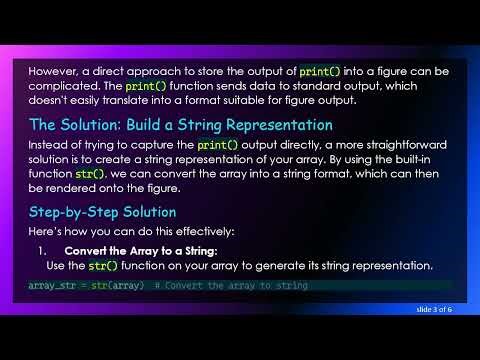 Capture and Save print Output of an Array in Python 3