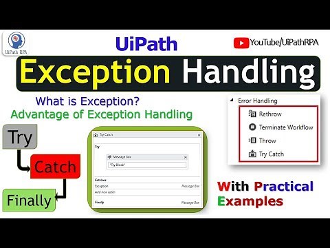 UiPath Exception Handling| Try Catch Activity | Throw & Rethrow | Terminate Workflow | UiPath RPA