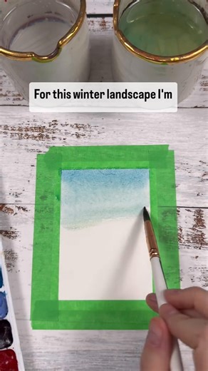 Using regular old table salt to create a snowy landscape is pure magic! Give it a try and let me know how it goes in the comments below! Happy painting! #watercolor #watercolour #beginnerwatercolor #beginnerwatercolour #watercolortutorial | Water Color Guide