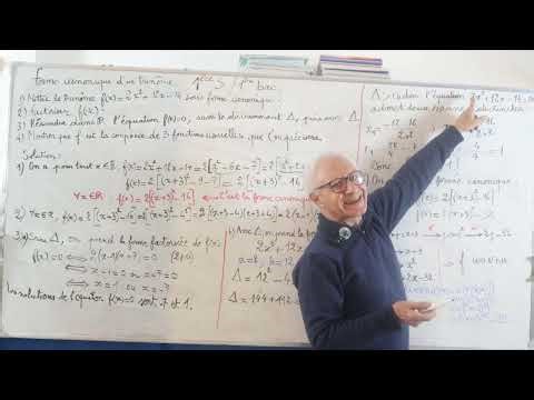 Formes Canoniques– Première S - Exo 2