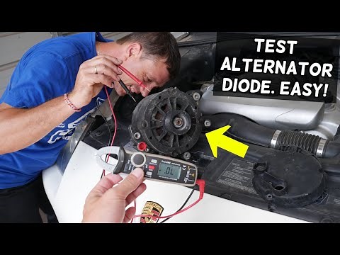 HOW TO TEST ALTERNATOR DIODE WITH MULTIMETER VOLTMETER. SUPER EASY