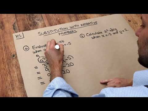Key Skill - Substitution with negative numbers.