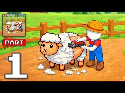 Wool Harvest - Gameplay Walkthrough Part 1 - Shear Collect Upgrade (iOS, Android)