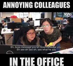 2.8M views · 779 reactions | The most annoying colleagues you encounter at work! Who knows someone like this..? 樂 | SGAG | Facebook